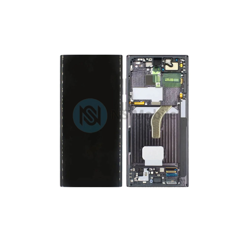 Ecran complet Samsung S22 Ultra 5G Oled ( SM-S908 ) Noir avec Chassis