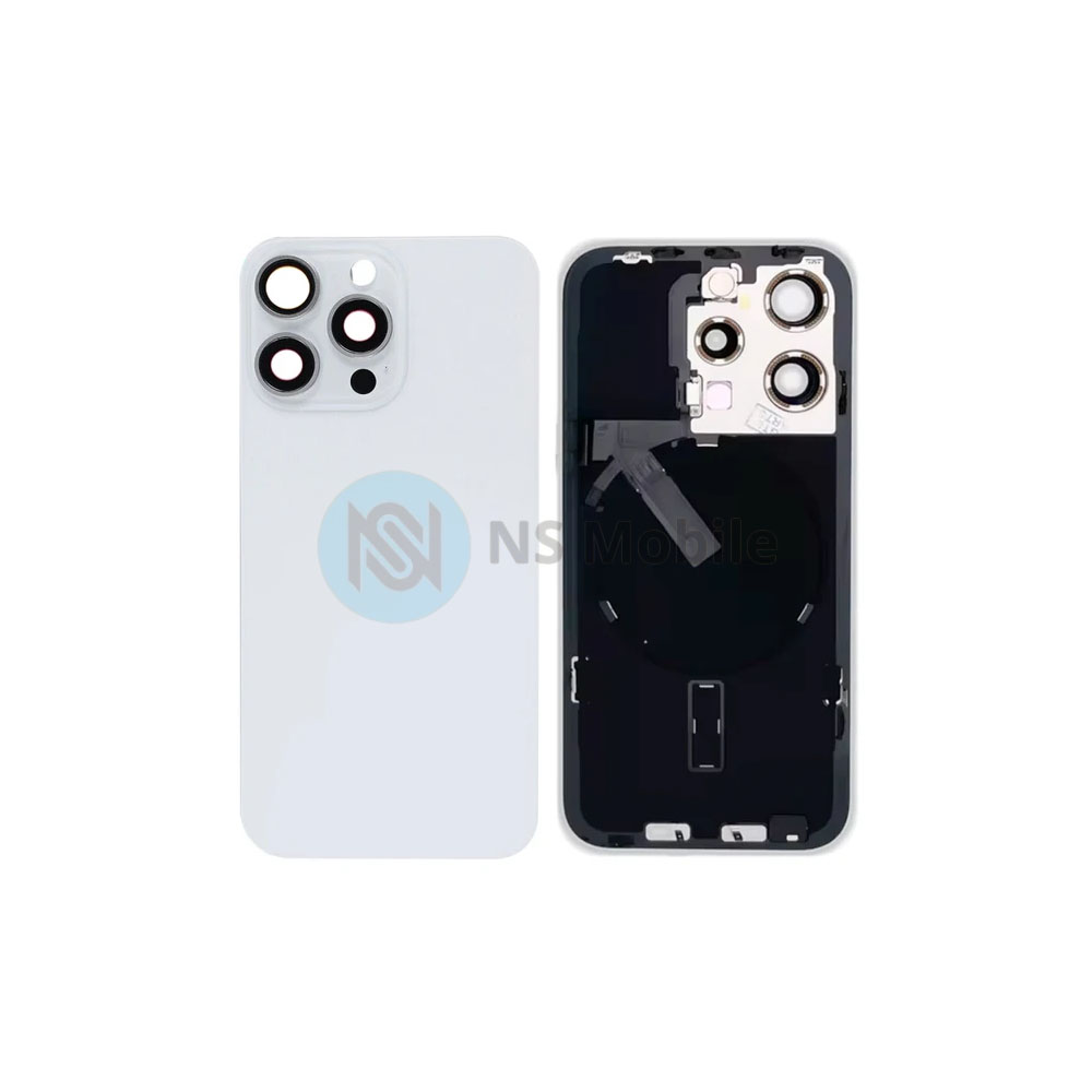 Vitre Arrière + Induction complète iPhone 15 Pro Blanc