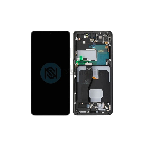 Ecran complet Samsung S21 Ultra 5G ( SM-G998 ) Noir Refurb avec chassis
