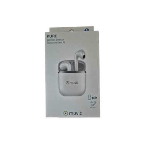 Ecouteurs sans fil Bluetooth muvit candy avec boîtier de charge 18h