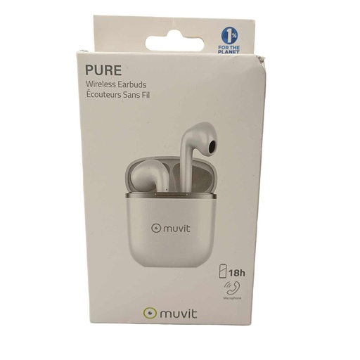 Ecouteurs sans fil Bluetooth muvit candy avec boîtier de charge 18h