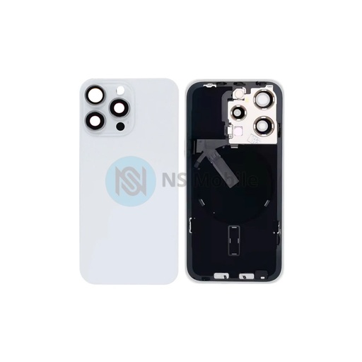 Vitre Arrière + Induction complète iPhone 15 Pro Blanc