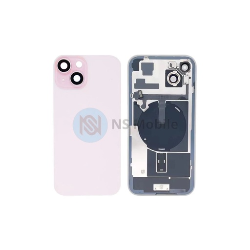 Vitre Arrière + Induction Complète Iphone 15 plus Rose